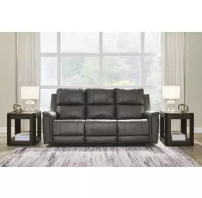 Beryton Anchor Leather 85" Zero Gravity Power Reclining Sofa with USB Charging