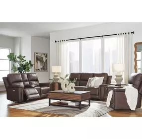 Beryton Espresso Leather Zero Gravity Power Recliner with USB Charging