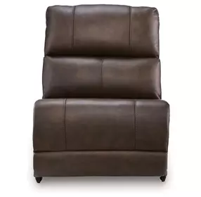 Beryton Espresso Leather Armless Chair