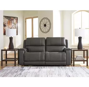 5Z Pendley Anchor Leather 2 Piece Modular Power Reclining Sectional with USB Charging and Heat Massage