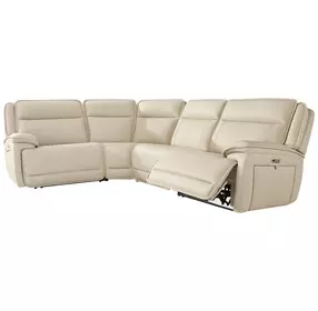 Double Deal Almond 4 Piece Reclining Sectional
