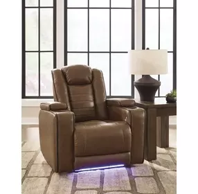 Mestrino Amber Leather Power Recliner with Power Headrest and USB Charging