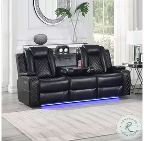 Orion II Black Reclining Living Room Set