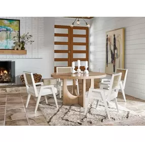 Voyage Ivory Upholstered Sonora Arm Chair Set of 2