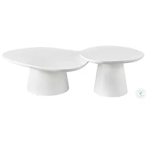 Zen Haven Milky Mushroom Nesting Occasional Table Set