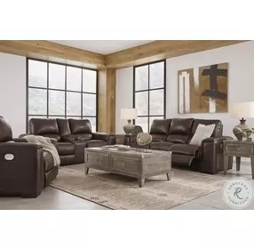 Alessandro Walnut Power Reclining Console Loveseat