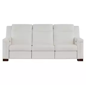 Mixon White Dual Power Reclining Living Room Set with USB Charging