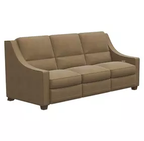 Serene Brown 84" Dual Power Reclining Sofa with USB Charging
