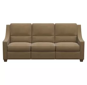 Serene Brown Dual Power Reclining Living Room Set with USB Charging