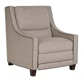 Flexwell Gray Performance Fabric Power Recliner with USB Charging