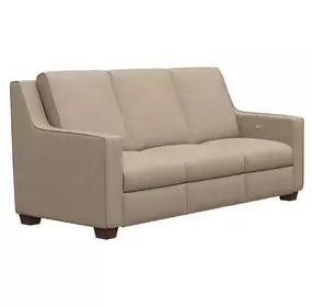 Tucker Brown Leather 90" Power Reclining Sofa with USB Charging
