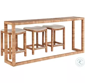 Weekender Natural Sandbar Console Table with Stool
