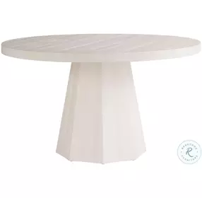Weekender White Sand Extendable Mackinaw Round Dining Room Set