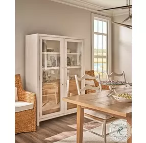 Weekender White Sand and Sand Dune Seaside Display Cabinet