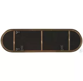 Luna White Satin Bronze Mirror