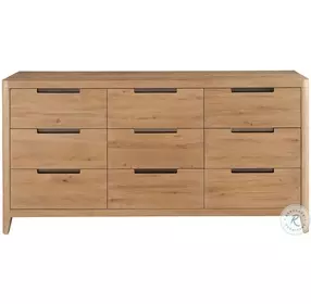 Walker Natural Oak 9 Drawer Dresser