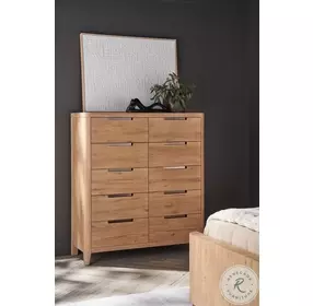 Walker Natural Oak 10 Drawer Chest