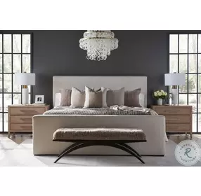 Bowie Markham Frost Leather King Upholstered Platform Bed