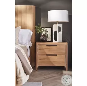 Walker Natural Oak 2 Drawer Nightstand