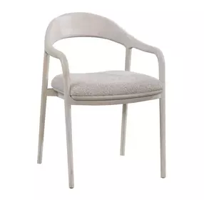 Modern Beige Upholstered Echo Dining Arm Chair