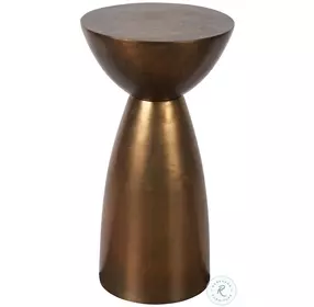 Elemental Burnished Brass Side Table