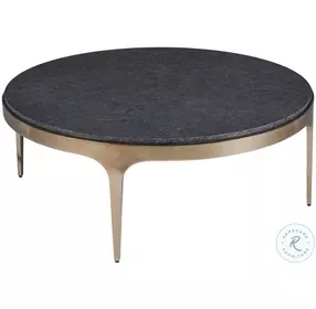 Carmine Black Granite And Antique Champagne Occasional Table Set