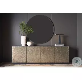 Orion White Satin Bronze Mirror
