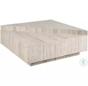 Daxton White Travertine Occasional Table Set