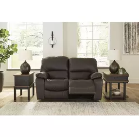 Leesworth Dark Brown 65" Power Reclining Loveseat