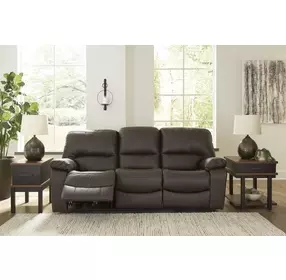 Leesworth Dark Brown 88" Power Reclining Sofa