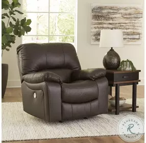 Leesworth Dark Brown Power Recliner