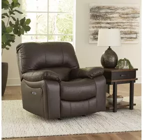 Leesworth Dark Brown Power Recliner