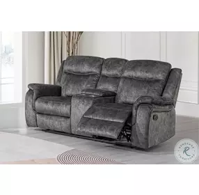 Park City Slate Dual Reclining 73" Console Loveseat