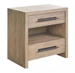 Dwell Boulder 2 Drawer Open Nightstand with USB Charging