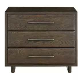 Modern Sable 3 Drawer Nightstand with USB Charging