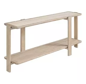 Evermont Desert and White Rectangular Travertine Top Console Table