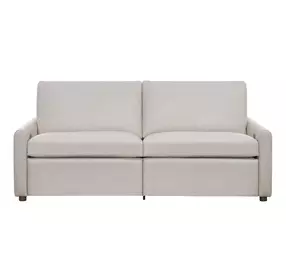 Harbor Gray Leather Dual Power Reclining Living Room Set with USB Charging