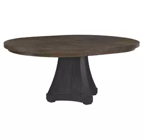 Montclair Cinder and Cocoa Extendable Round Dining Room Set