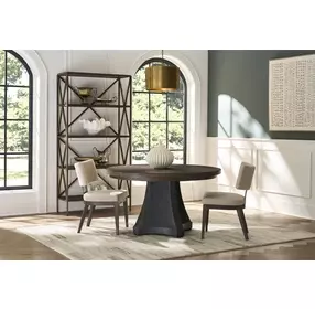 Ashford Cinder and Cocoa Extendable Round Dining Table