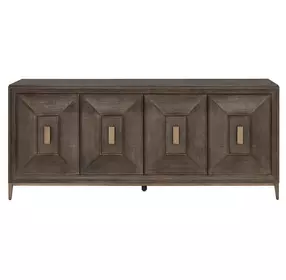 Montclair Cocoa 4 Door Embossed Credenza