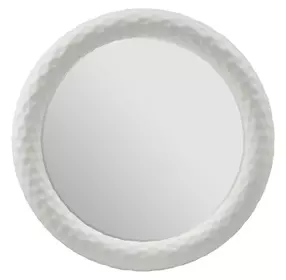Oasis White Coral Round Wall Mirror