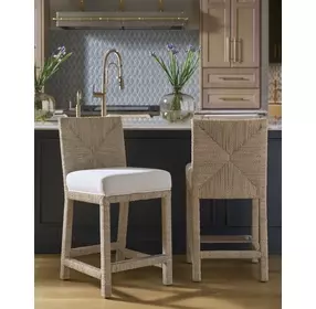 Azure Nomad Snow Performance Fabric Counter Height Chair