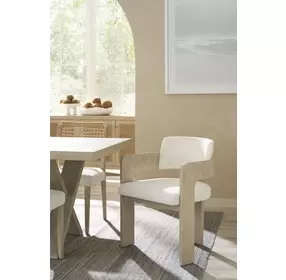 Azure Dockside and Nomad Snow Performance Fabric Arm Chair
