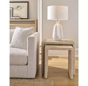 Azure Abaca Nesting Table