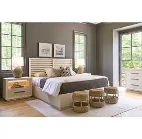 Oasis Shoreline 1 Drawer Nightstand with USB Charging and LED