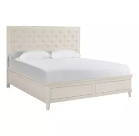 Birchaven Beige and Willow King Upholstered Storage Panel Bed