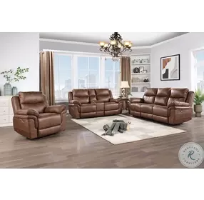 Ryland Brown Power Reclining Sofa Power Footrest