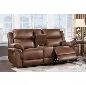 Ryland Brown Dual Reclining 78" Console Loveseat