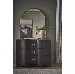 Realm Brown 3 Drawer Embossed Chest