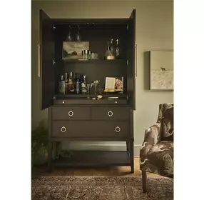 Realm Brown 2 Door Bar Cabinet with LED
